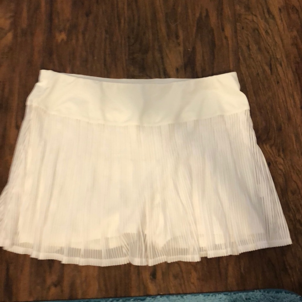 White tennis skirt